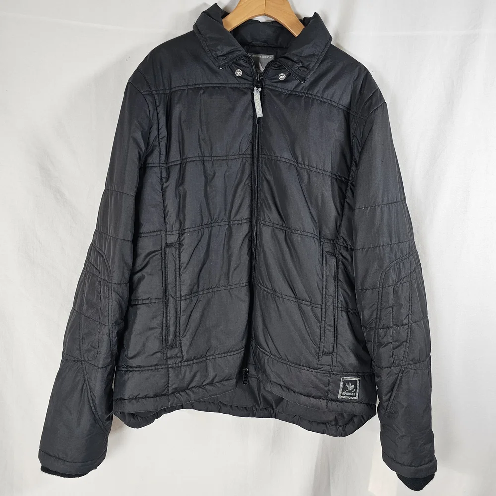 Spiewak NYC Primaloft Insulated Jacket Black Logo Lining Men’s Medium Winter Coa